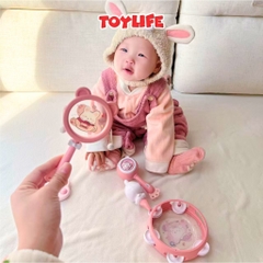 Đồ chơi lục lạc gặm nướu cầm tay 10 món an toàn cho bé xúc xắc gặm nướu cao cấp sơ sinh phát triển giác quan TOYLIFE