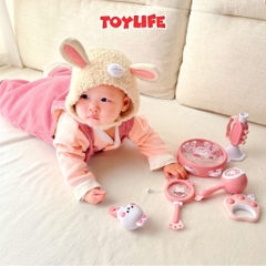 Đồ chơi lục lạc gặm nướu cầm tay 10 món an toàn cho bé xúc xắc gặm nướu cao cấp sơ sinh phát triển giác quan TOYLIFE