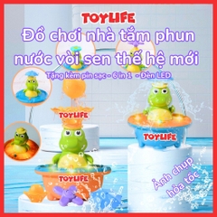 Đồ chơi nhà tắm phun nước vòi sen thế hệ mới tặng kèm pin cho bé trò chơi phòng tắm phun nước cá sấu vui nhộn TOYLIFE