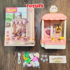 Đồ chơi máy gắp thú mini kèm sạc cho bé bộ máy gắp bóng có đèn nhạc trò chơi gắp thú thông minh an toàn cho bé toylife