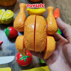 Bộ đồ chơi nấu ăn 36 món kèm bếp có nhạc và đèn cho bé đồ chơi nhà bếp mô phỏng nấu ăn trẻ em TOYLIFE