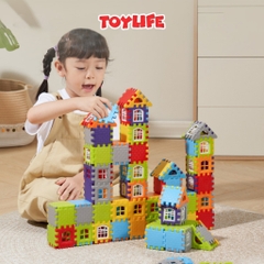 Đồ chơi xếp hình xây dựng ngôi nhà thông minh loại to cho bé bộ lắp ghép xây nhà DIY 150 chi tiết trẻ em TOYLIFE