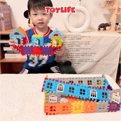 Đồ chơi xếp hình xây dựng ngôi nhà thông minh loại to cho bé bộ lắp ghép xây nhà DIY 150 chi tiết trẻ em TOYLIFE
