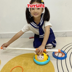 Đồ chơi vận động đa năng trong nhà hình chú ong cho bé máy tập thể dục bọ rùa nhảy cao ném vòng trẻ em TOYLIFE