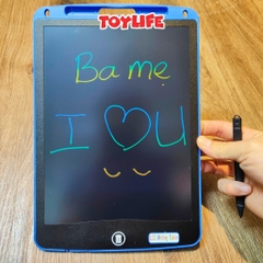 Bảng vẽ điện tử tự xóa thông minh màn hình LCD đa sắc 12 inch cho bé bảng vẽ lcd size lớn bảng viết điện tử TOYLIFE