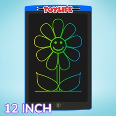 Bảng vẽ điện tử tự xóa thông minh màn hình LCD đa sắc 12 inch cho bé bảng vẽ lcd size lớn bảng viết điện tử TOYLIFE