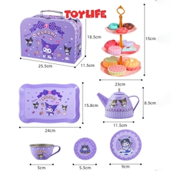 Đồ chơi vali tiệc trà bánh kuromi 36 chi tiết cao cấp cho bé bộ đồ chơi trà chiều trẻ em TOYLIFE