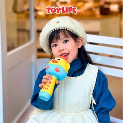 Mic hát karaoke bluetooth không dây kèm sạc cao cấp cho bé micro không dây livestream mini máy phát nhạc trẻ em TOYLIFE