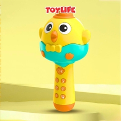 Mic hát karaoke bluetooth không dây kèm sạc cao cấp cho bé micro không dây livestream mini máy phát nhạc trẻ em TOYLIFE
