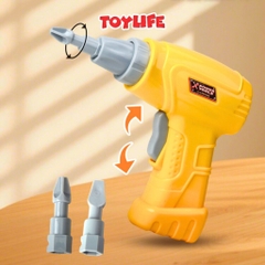 Bộ đồ chơi kỹ sư lắp ráp DIY kèm khoan điện thế hệ mới đồ chơi kỹ thuật vặn ốc vít hộp dụng cụ sửa chữa tháo lắp TOYLIFE