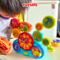 Đồ chơi xếp hình bánh răng chuyển động thế hệ mới cho bé bộ lắp ghép bánh răng truyền động DIY cao cấp TOYLIFE
