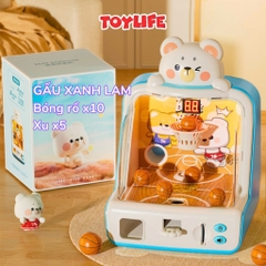 Đồ chơi máy bắn bóng rổ thế hệ mới tính điểm cho bé máy ném bóng rổ tặng kèm xu máy chơi bóng rổ có đèn nhạc TOYLIFE