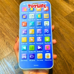 Đồ chơi điện thoại thông minh tiếng việt có đèn nhạc tặng kèm sạc cho bé điện thoại di động mô hình giáo dục TOYLIFE