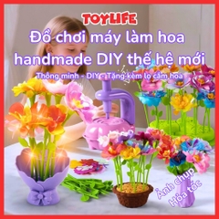 Đồ chơi máy làm hoa handmade DIY thế hệ mới cho bé máy tự làm bông hoa thủ công quà tặng trang trí trẻ em TOYLIFE