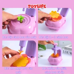 Đồ chơi máy làm hoa handmade DIY thế hệ mới cho bé máy tự làm bông hoa thủ công quà tặng trang trí trẻ em TOYLIFE