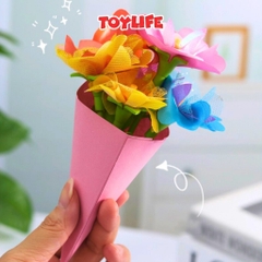 Đồ chơi máy làm hoa handmade DIY thế hệ mới cho bé máy tự làm bông hoa thủ công quà tặng trang trí trẻ em TOYLIFE