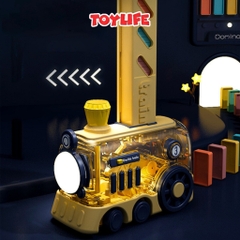 Đồ chơi tàu hỏa xếp domino tự động thế hệ mới cho bé xếp domino xe điện có đèn nhạc xe lửa domino TOYLIFE