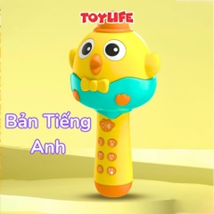 Mic hát karaoke bluetooth không dây kèm sạc cao cấp cho bé micro không dây livestream mini máy phát nhạc trẻ em TOYLIFE