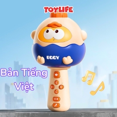 Mic hát karaoke bluetooth không dây kèm sạc cao cấp cho bé micro không dây livestream mini máy phát nhạc trẻ em TOYLIFE