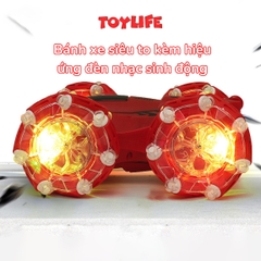 Đồ chơi xe tăng điều khiển từ xa bắn đạn nở xe tank điều khiển bắn bom nước kèm nhạc đèn xe bốn bánh xoay 360 độ TOYLIFE