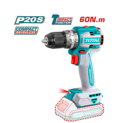 MÁY KHOAN BÚA KHÔNG CHỔI THAN DÙNG PIN LITHIUN-ION 20V/2Ah (2PIN, 1SẠC) TOTAL - TIDLI20602