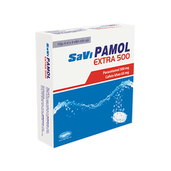 SAVI Pamol Extra 500mg sủi H/4vỉ x 4viên