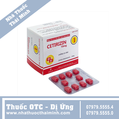 Cetirizin (đỏ) H100v Đồng Nai