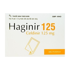 Haginir 125 mg - Cefdinir H 24gói Hậu Giang