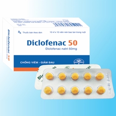 Diclofenac 50mg H10 vỉ x 10viên Quảng Bình