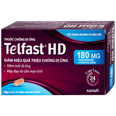 TO Telfast 180mg H/3vỉ x 10viên Sanofi