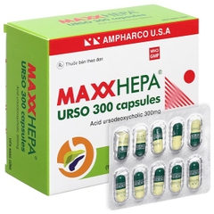 Maxxhepa Urso 300 ( Acid Ursodeoxycholic 300mg ) H3Vx10V Ko KM