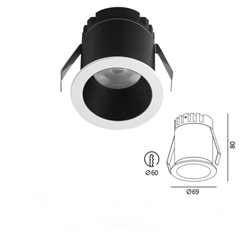 Đèn âm trần mini 9W