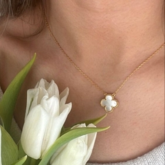 Clover Necklace - White
