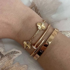Clover Bracelet - Plain Gold