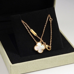Clover Necklace - White