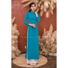 Áo dài 2 tà lụa cao cấp mềm mịn mát và co giãn - Áo Dài Đan Linh