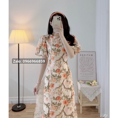 *Áo dài cách tân tay phồng mới nhất - Áo dài Đan Linh