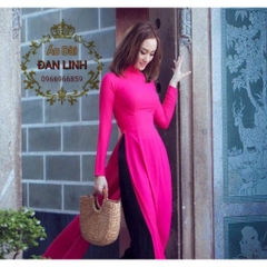 Áo dài trơn màu hồng sen - Áo Dài Đan Linh
