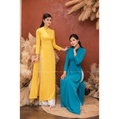 Áo dài 2 tà lụa cao cấp mềm mịn mát và co giãn - Áo Dài Đan Linh
