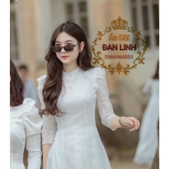 ****Áo dài trắng học sinh gây bão 2024, đồng phục học sinh, áo dài họp lớp - Áo Dài Đan Linh