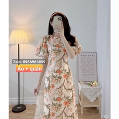 *Áo dài cách tân tay phồng mới nhất - Áo dài Đan Linh