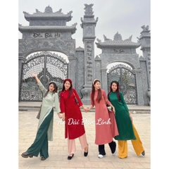 Áo dài cách tân suông dáng xưa  đủ màu - Áo Dài Đan Linh