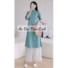 Áo dài cách tân suông dáng xưa  đủ màu - Áo Dài Đan Linh