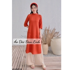 Áo dài cách tân suông dáng xưa  đủ màu - Áo Dài Đan Linh