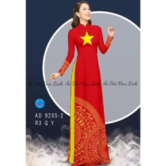 Áo dài may sẵn cờ đỏ sao vàng, đồng phục áo dài đẹp - Áo Dài Đan Linh