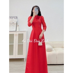 Đủ màu áo dài tơ tay bồng, kết nhẹ nhàng, trẻ trung - Áo Dài Đan Linh
