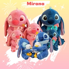 Gấu bông Stitch ôm vịt Mirana Thú nhồi bông Stitch ôm vịt mềm mịn cao cấp