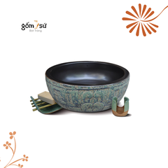 [Luxury] Chậu gốm rửa mặt lịch lãm sang /GBTSD01