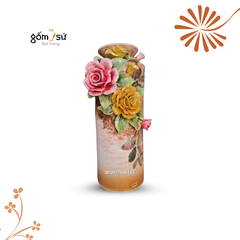 [BST]-Bình hoa gốm -Bốn mùa nở hoa