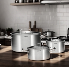 Bộ Nồi Steiger Element - Set 5 Món Đáy Liền